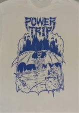 Power Trip Band Music White T-Shirt Cotton Full Size S-5XL