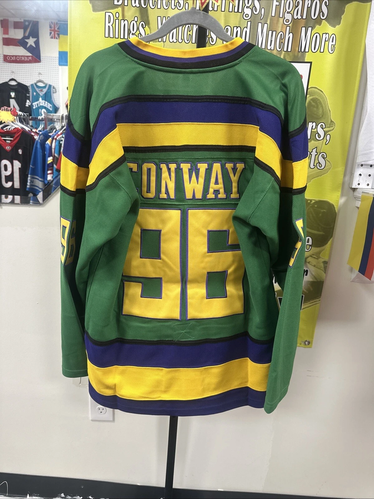 D-5 Mighty Ducks #96 Charlie Conway Hockey Jersey Movie