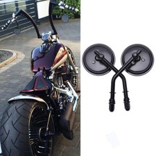Motorcycle Black Mirrors For Harley Sportster XL883 1200 Dyna Softail Road King