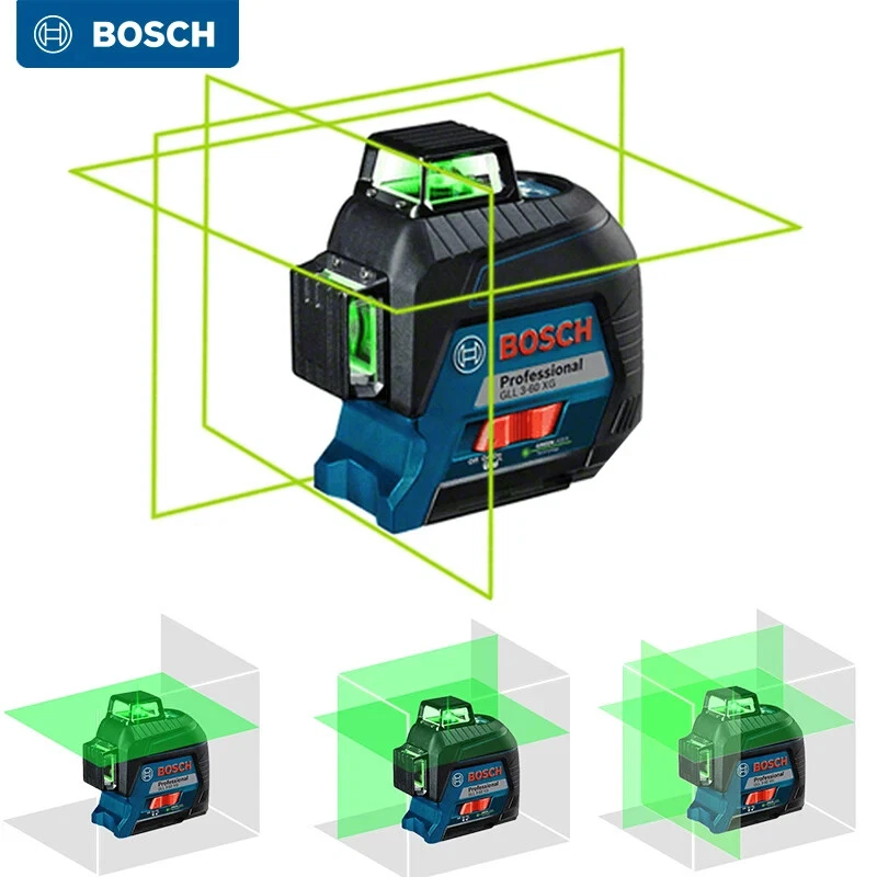 Bosch GLL3-60XG Green Cross 12Lines Laser Level Automatic Leveling & Alarm IP54 - Image 2 of 4