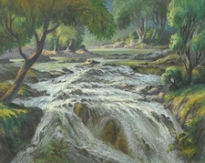 Bernard Ninnes - Original Oil Painting - The Swallow Falls, North Wales.
