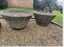 HUGE Vintage Retro Brutalist concrete planters festival of Britain 1950/60s GHUL
