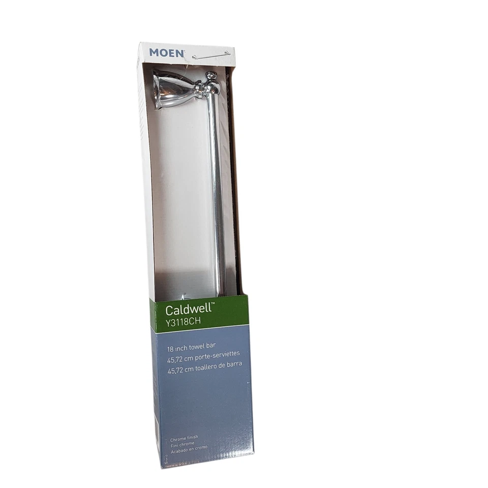 Полированный хромированный держатель стержня для полотенца Moen Caldwell 18 дюймов Y3118CH - Изображение 2 из 4