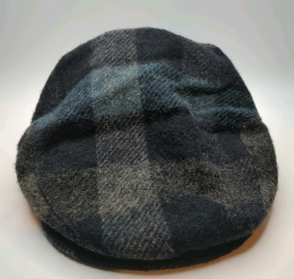 Gorra de Conducción Stetson Plana Cabbie Newsboy Mezcla de Lana Suave Gris Mediano A Presión De Colección. USA Foto 2 de 4