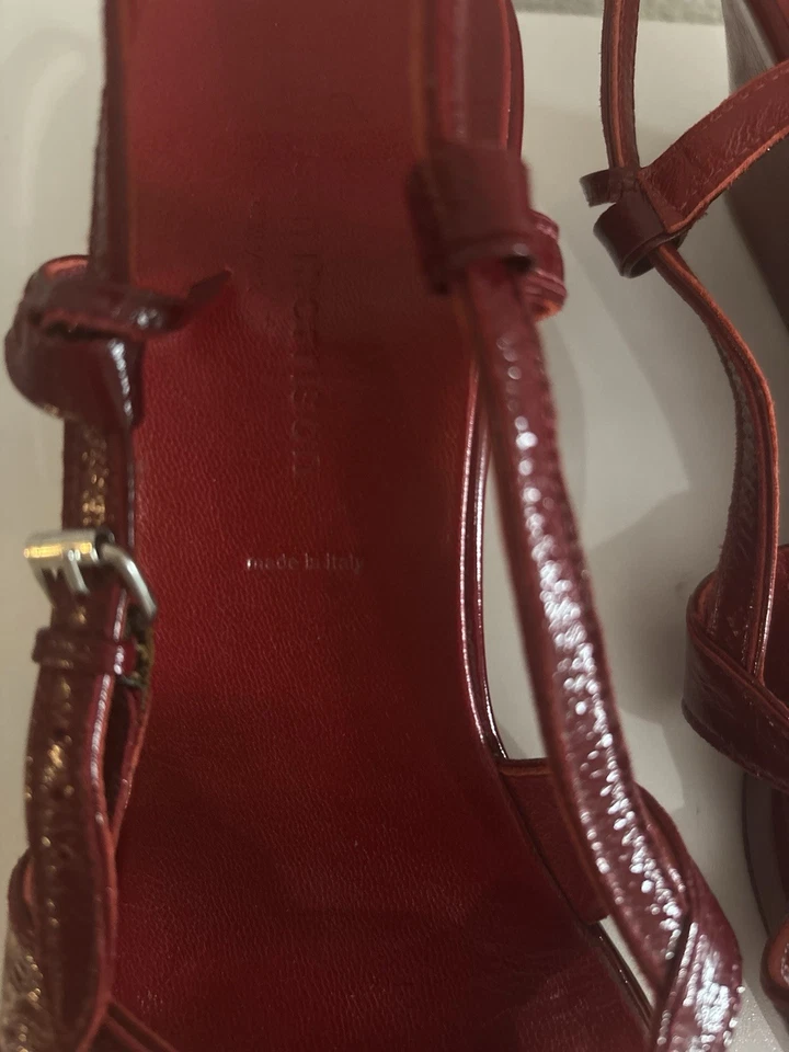 Y2K Vintage Sigerson Morrison Women's Red Heels Size 7.5 - Image 3 of 4