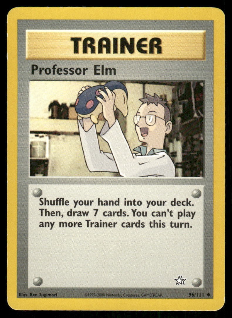 Pokemon Tcg Professor Elm #96 Pokemon Neo Genesis MP
