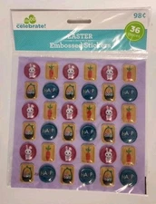 Easter Springtime Fun Puffy Stickers, 36 Stickers