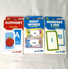 School Zone Flashcards - Alphabet - Sight Words - Numbers 1-100