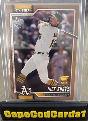 Nick Kurtz 2026 Topps Series 1 #97 Rookie Cup Gold /2026 Oakland Athletics