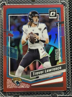 Panini Donruss Optic 2023 Trevor Lawrence Jaguars Red Prizm #87 /99