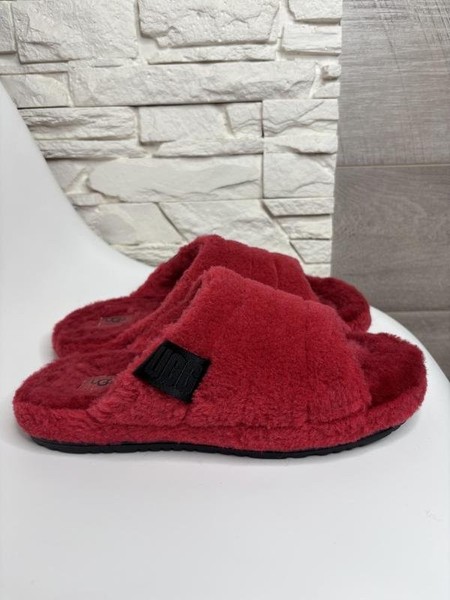 Men UGG Slippers Red Leather 43