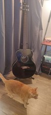 Dean Black Acoustic Bass Guitar 4-String w/ S...