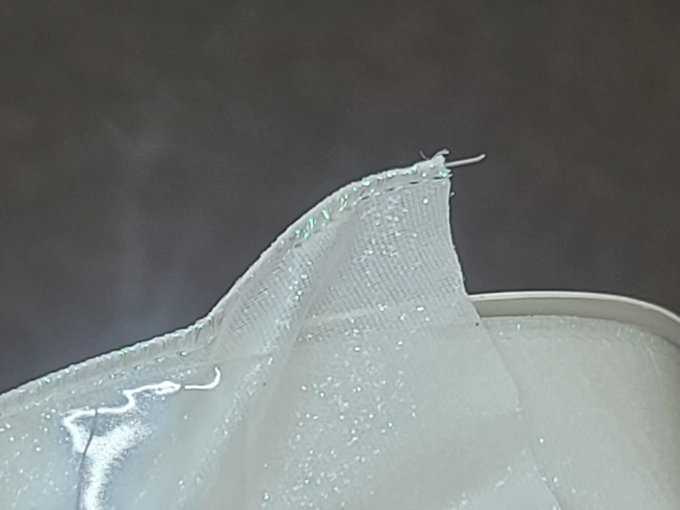 Iridescent Glitter Wired Edge Ribbon 2.5 Inch x 10 Yards White - Image 3 of 3