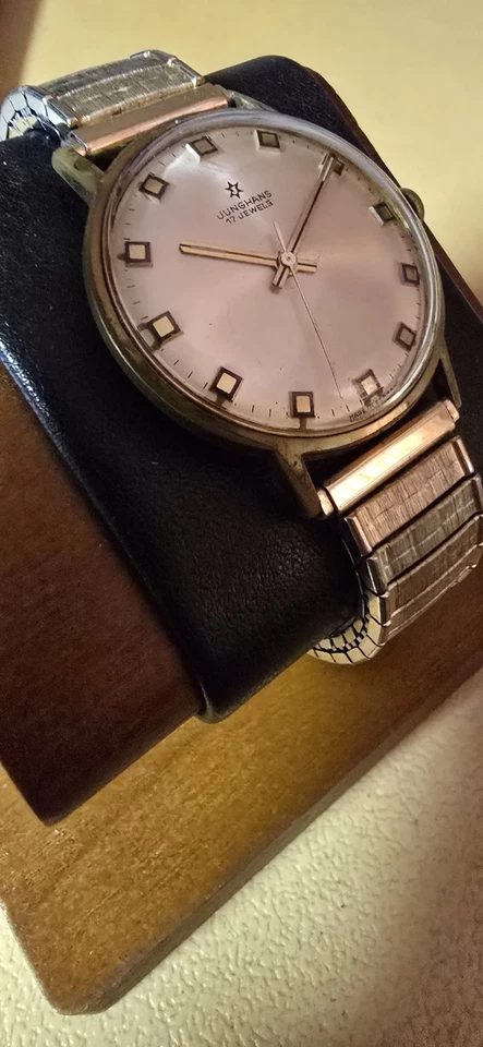 Vintage Junghans 17 Jewels Men’s Mechanical Watch Gorgeous Champagne Dial ! - Image 2 of 4