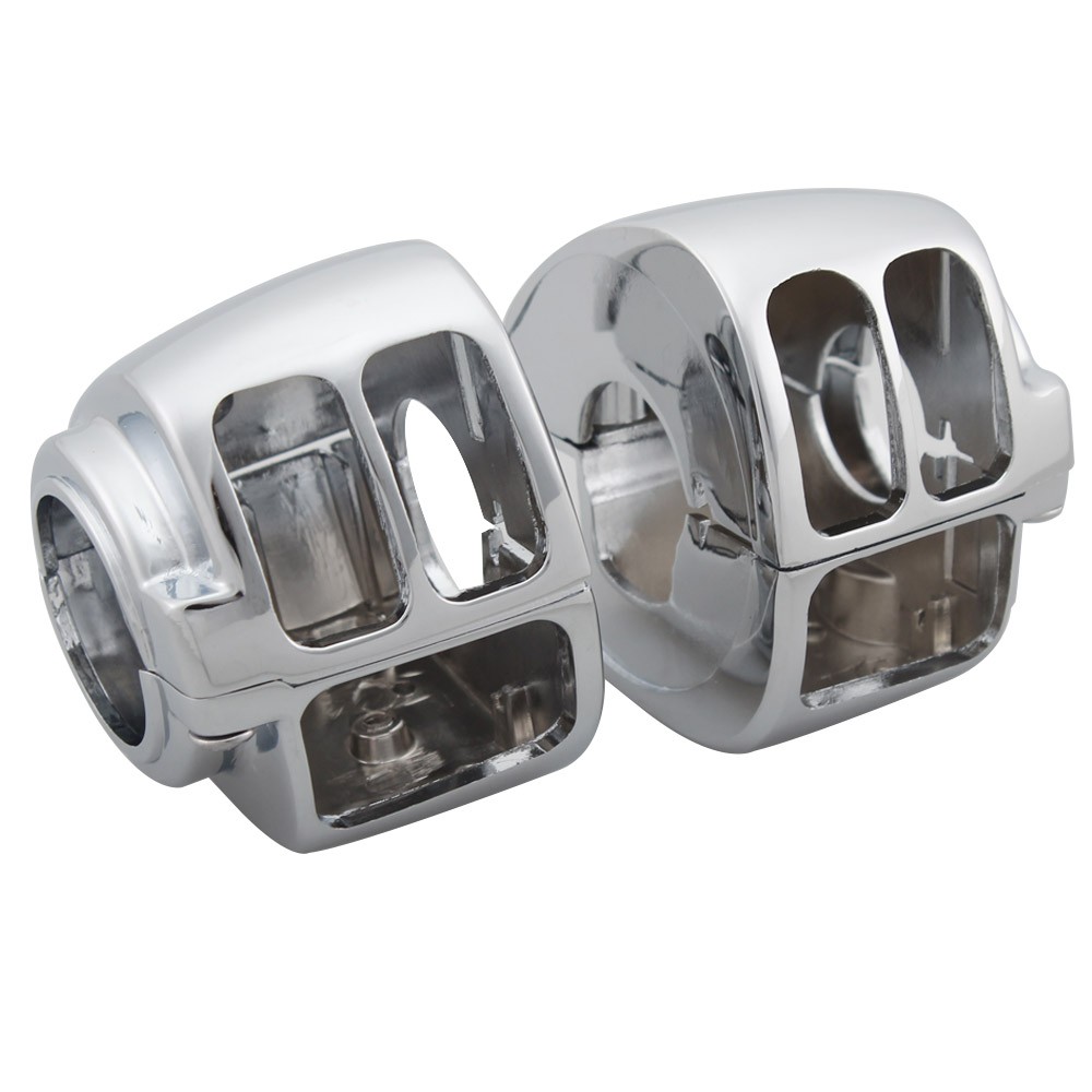 Chrome Hand Control Switch Housing Cover For Harley Road King Dyna Super Glide