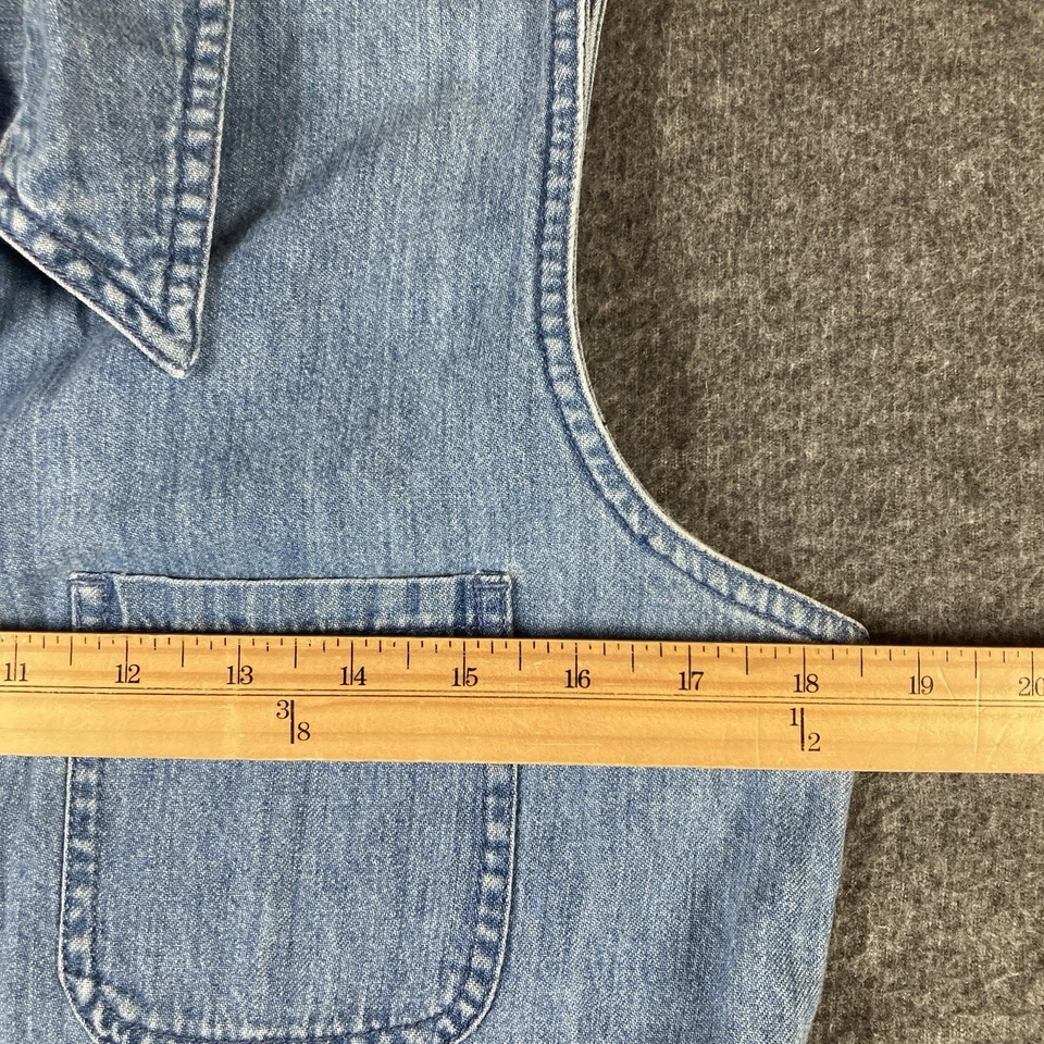 Maxi Vestido Vintage Informal Esquinero Denim Mujer 10 Azul Foto 4 de 4