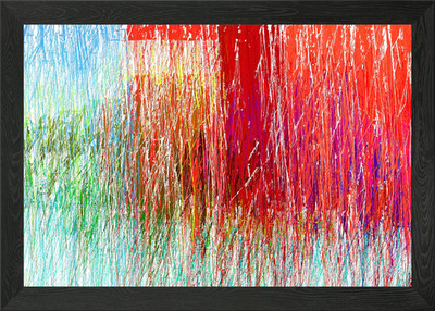 colorful stroke lines Framed Wall Art Poster Canvas Print Picture