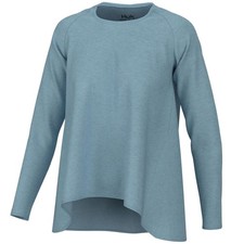 Huk Waypoint Flow Crew Women's Tech Hoodie, Crystal Blue, Large