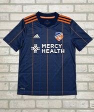 FC Cincinnati 2021 Adidas MLS Soccer Jersey Youth 13-14 L Blue Mercy Health