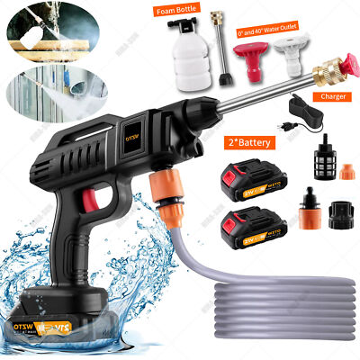 #ad #ad 2 Battery Portable Cordless Car High Pressure Washer Jet Water Wash Cleaner Gun $23.99