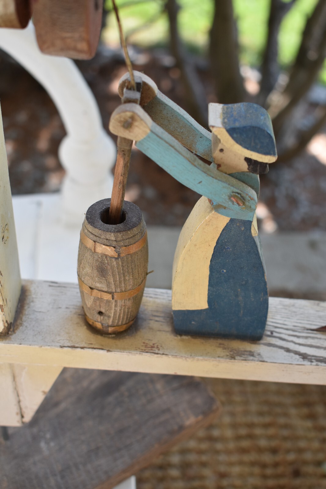 FOLK ART butter churn whirlygig whirlgig windmill primitive antique