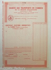 Urkunde Aktionen: St&eacute; Des Verkehrsmittel Der Region Toulouse F. Pons (391)