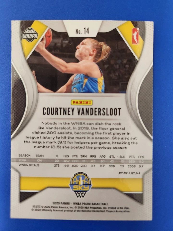 2020 Panini Prizm WNBA COURTNEY VANDERSLOOT HYPER PRIZM SP #14 - Image 2 of 2