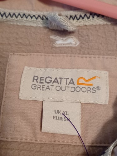 REGATTA Great Outdoor Fleece Jacket Pullover Hoodie Khaki Full Zip XL - Picture 7 of 9