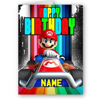 Nom Personnalise Super Mario Bros Joyeux Anniversaire A5 Carte Avec Enveloppe Ebay Nom Personnalise Super Mario Bros Joyeux Anniversaire A5 Carte Avec Enveloppe Ebay