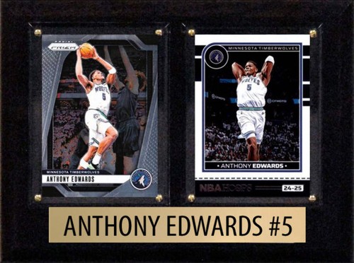 Targa carta Anthony Edwards Minnesota TimberWolves 2025 2024 2023 Donruss Hoops - Foto 1 di 4