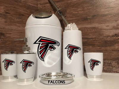 Atlanta Falcons Man Cave 6 Piece Bathroom Set White Version Ebay