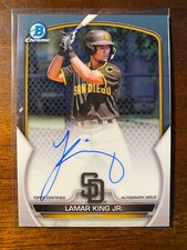 2023 Bowman Chrome Lamar King Jr. #CPA-LK Prospect Auto San Diego Padres