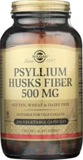 Solgar Psyllium Husks Fiber 500mg 200 Vegetable Capsules