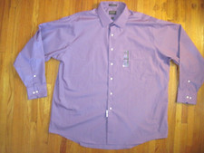Arrow Classic Fit Wrinkle Free Purple Tulip Poplin Dress Shirt 2XL-18-34/35 NWT