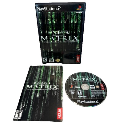 ENTER THE MATRIX PS2 Sony PlayStation 2 Complete with Manual Tested & Works GUC