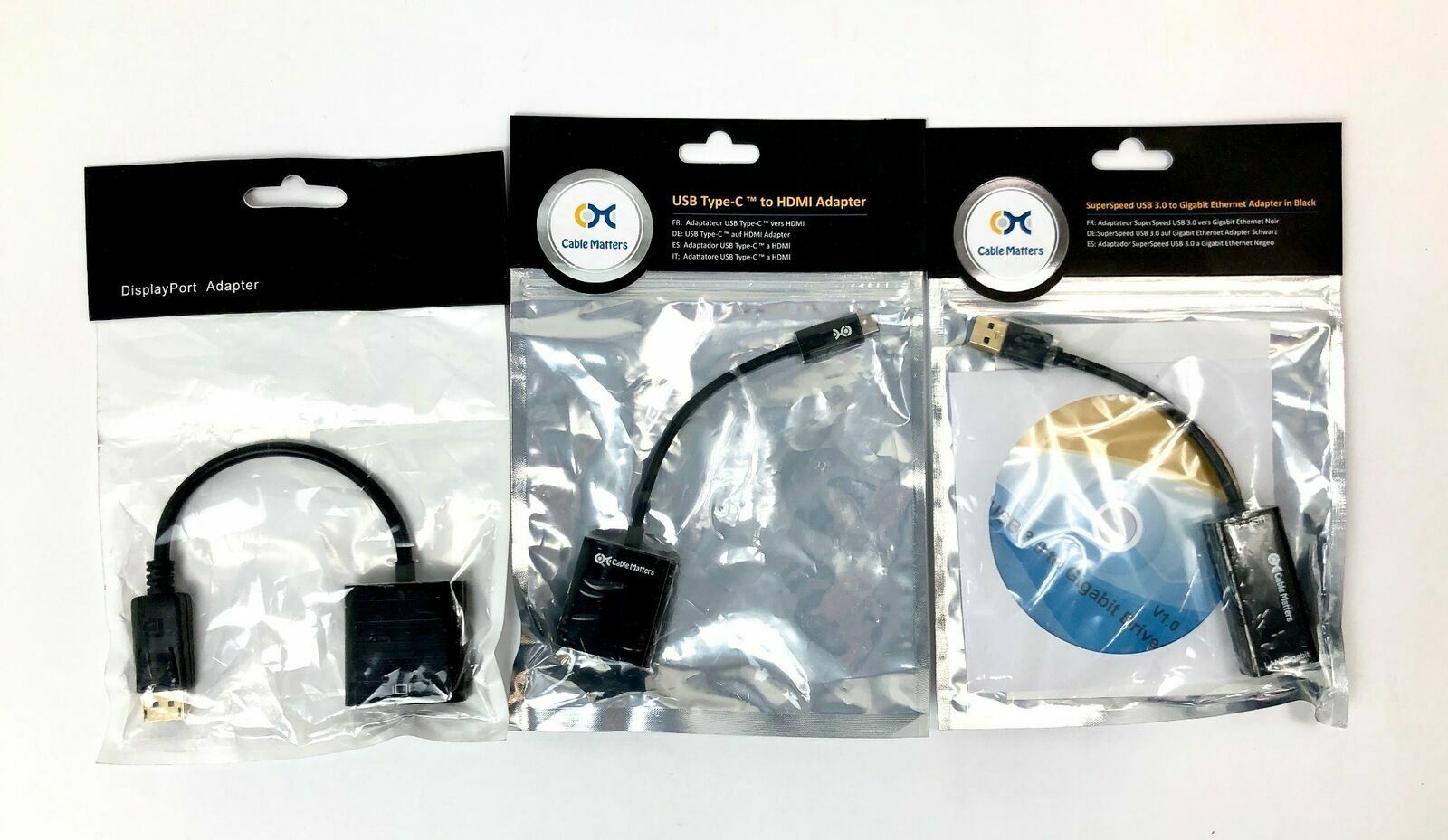 Cable Matters USB 3.0 to Gigabit Ethernet Type-C to HDMI Dis
