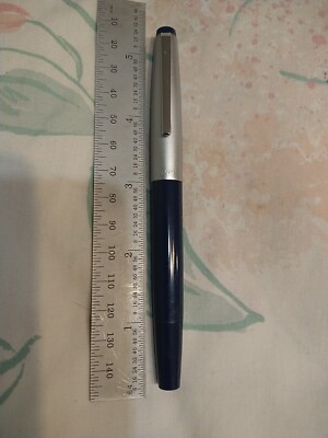 LAMY 69 BLUE PLASTIC  BARREL, METAL CAP FOUNTAIN PEN STAINLESS STEEL EF NIB 