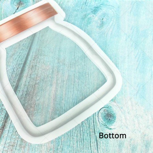 3x4in Clear w/Print/Clear/Clear w/Print Glossy Flat Mylar Zip Seal Jar Shape Bag - Picture 4 of 9