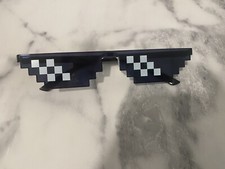 Thug Life Party Sunglasses 8 Bit Pixelated Tiny Mosaic Gamer Meme Eyeglasses
