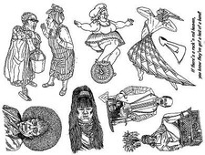 Unmounted Rubber Stamp Plate, Unmounted/Uncut Pink Rubber Stamps