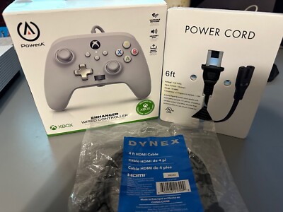 Starter Pack  New PowerA Controller wired, New Power Cord & New HDMI Cord