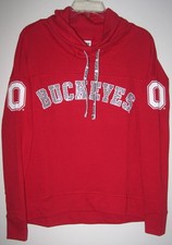 VICTORIA'S SECRET PINK OHIO STATE BUCKEYES BLING COWL NECK PULLOVER SWEATSHIRT