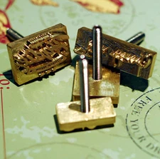 ONSALE 1" Custom stamp for leather seal logo embossing hammer press brass iron