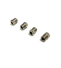 Inverted Flare Stainless Steel Fittings 7/16"-24 Threads For 1/4" Tube 4pack