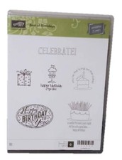 Stampin' Up Best Of Birthdays Cling Stamps Set Celebrate Cupcake Gift Cake