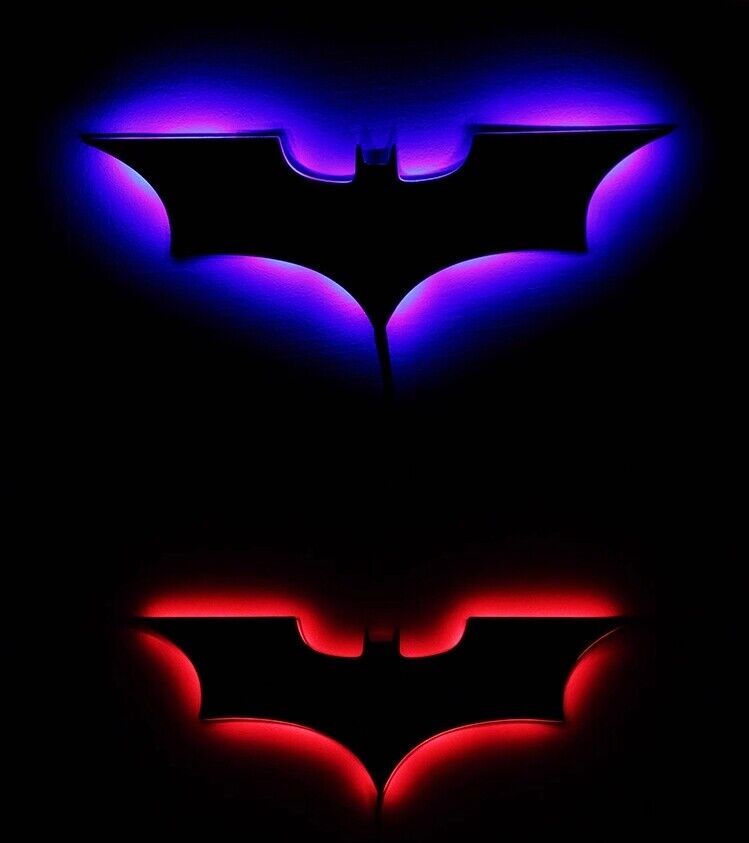 THE BATMAN ロゴライトボックス Batman LED Neon Acylic Lamp Box, 9