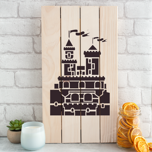 Plantilla Fancy Castle - Plantillas Mylar reutilizables para pintar - Imagen 3 de 5