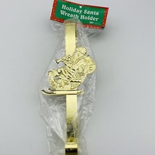 VINTAGE DOOR HANGER REMOVABLE SANTA WREATH HOLDER MADE IN TAIWAN