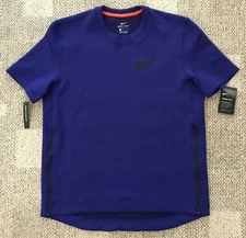 Nike Therma Flex Shirt Top Crew Basketball Blue AJ6322-590 $130 Men's Large L