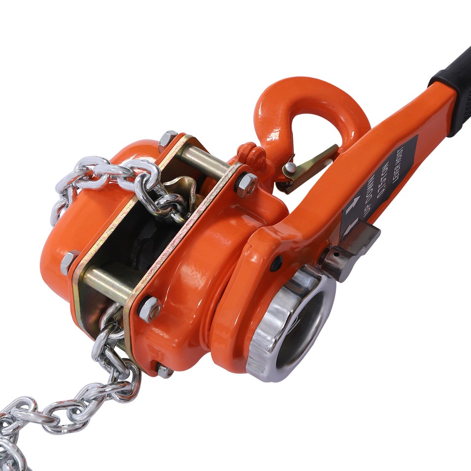 3/4 Ton Manual Chain Hoist Ratchet Type Come Along Puller 2 Hooks 10 FT